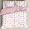 Cute pink cat bedding set duvet cover, full, queen, king, two pillow shams, teen, tween pink bedroom cat lovers