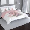 pink christmas tree bedding set, duvet cover and two shams. twin, full, queen, king