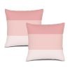 set of two pink ombre striped linen pillow covers bedroom decor