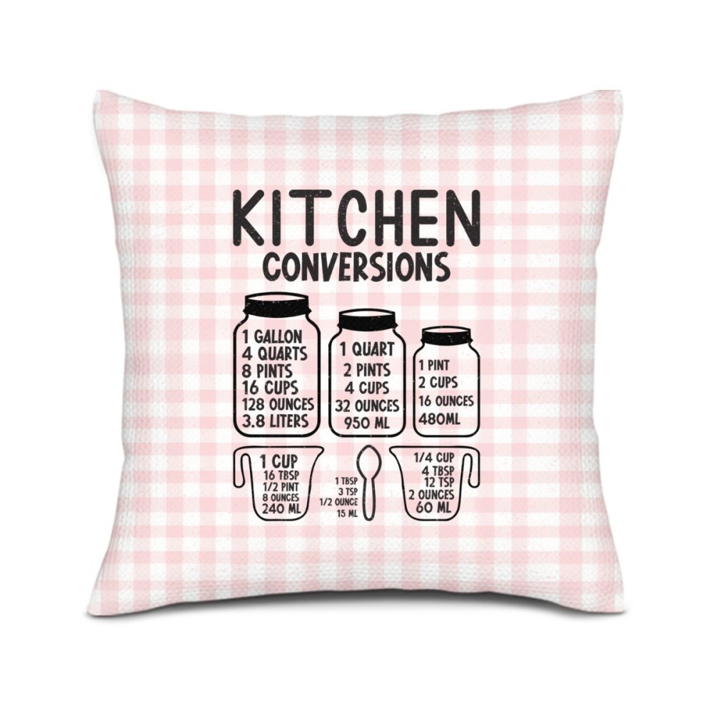 Pink Gingham Farmhouse Kitchen Pillow Cover - Image 2