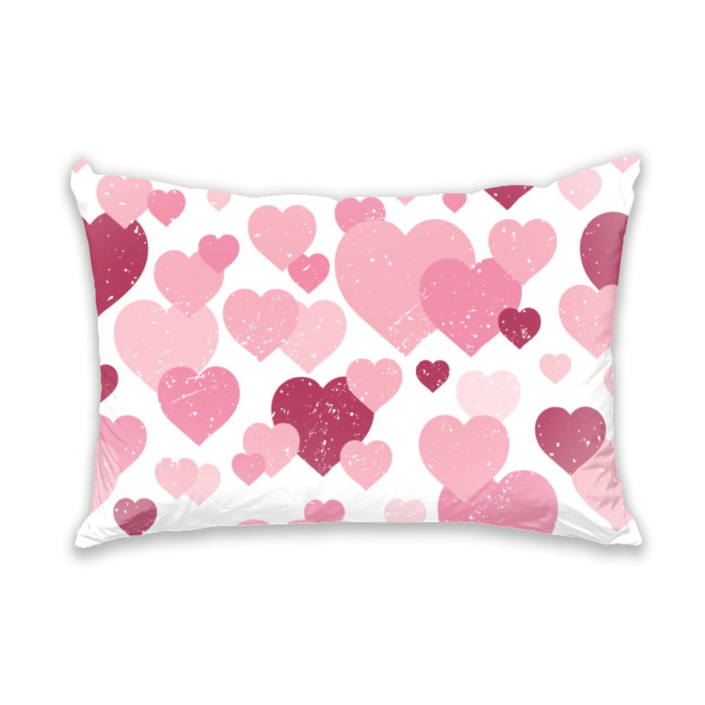 Pink Hearts Valentines Pillow Case - Image 4