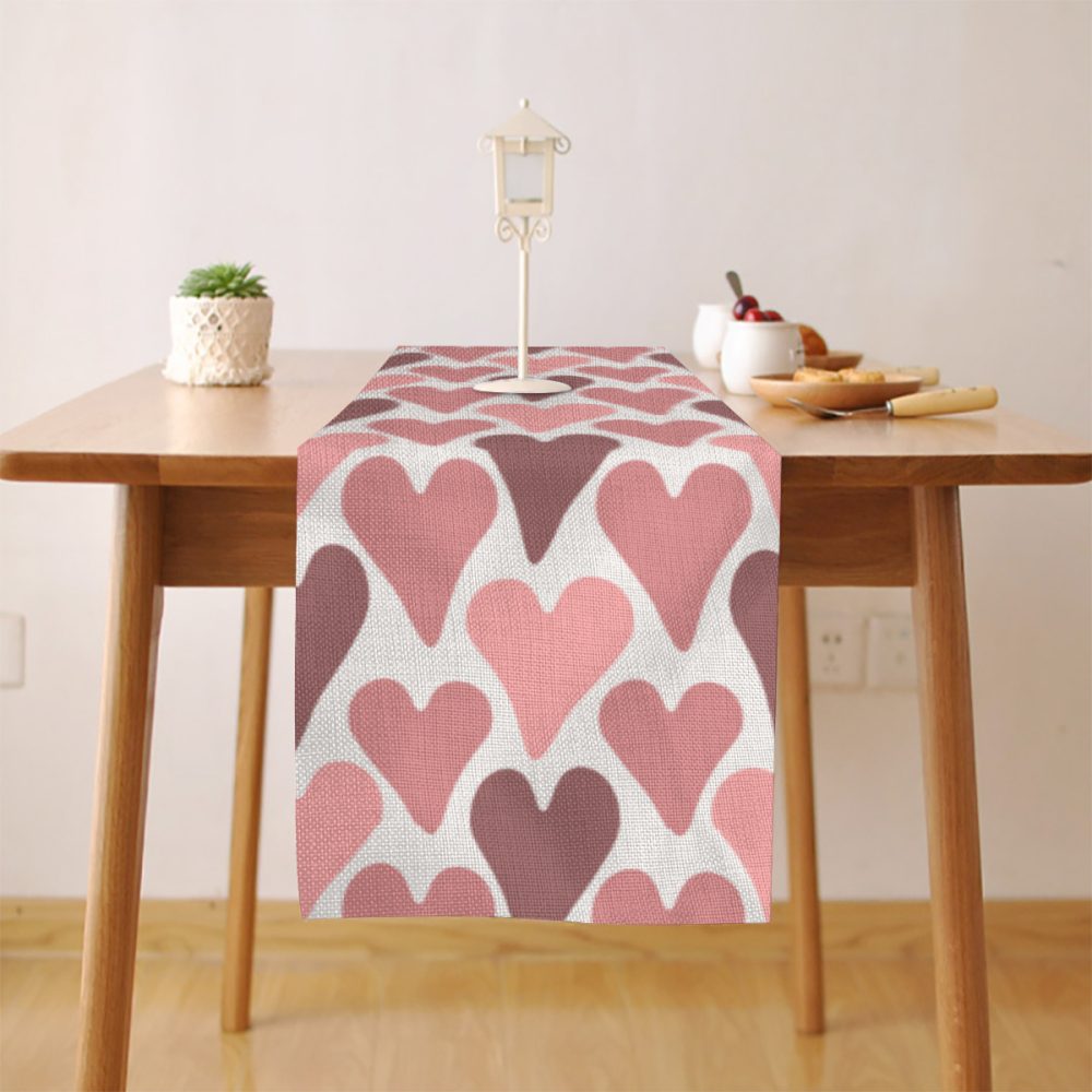 Groovy Pink Hearts Valentine's Day Runner