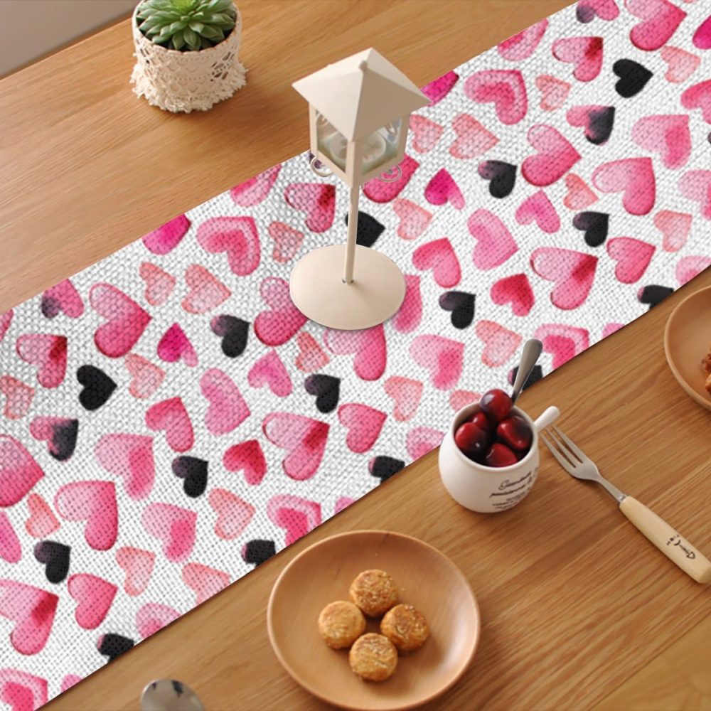 Pink and Black Heart Valentine's Day Runner - Image 4