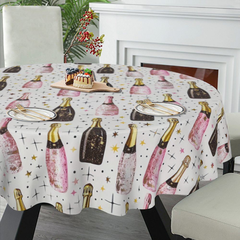 New Years Round Table Cloth, 60 Inch - Image 2