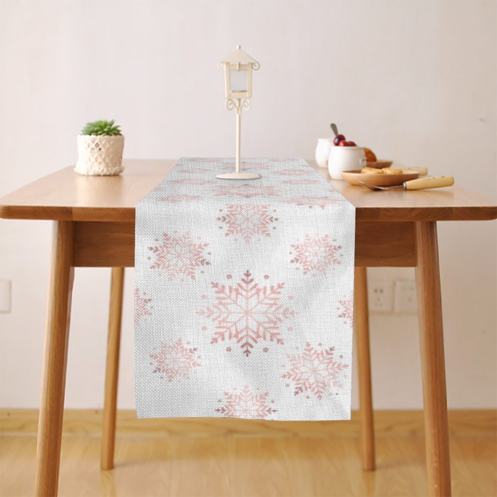 Pink Ombre Snowflake Winter Runner