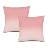 set of two pink ombre linen pillow covers, square, pink home decor