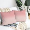 set of two pink ombre linen pillow covers, square, pink home decor