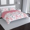 pink cat and black duvet cover and pillow shams, twin, full, queen, king for cat lovers pink and black bedroom