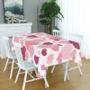 pink hearts valentines day linen table cloth 72 x 54 inch, rectangle