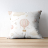 pastel hot air balloon pillow cover nursery decor, linen square