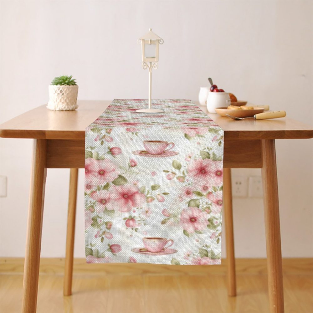 Pink French Country Teatime Table Runner - Image 4