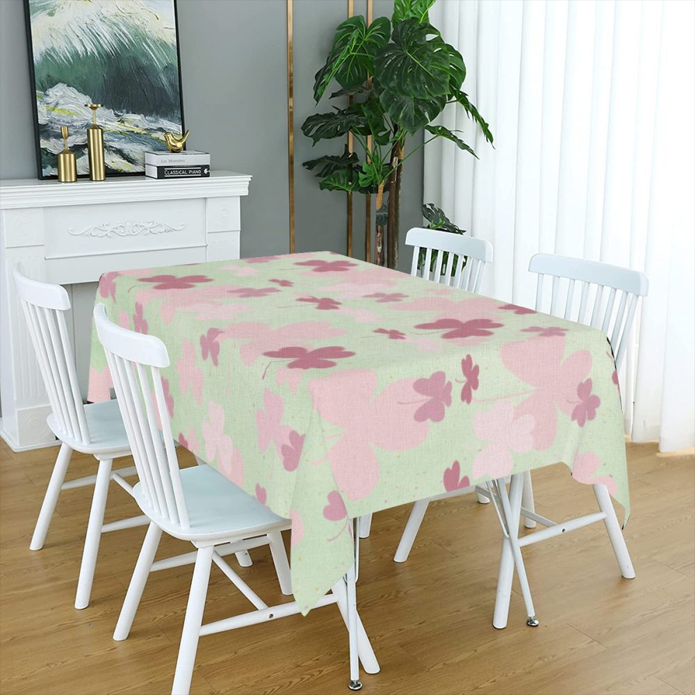 Pink and Green St Patricks Day Table Cloth - Image 3