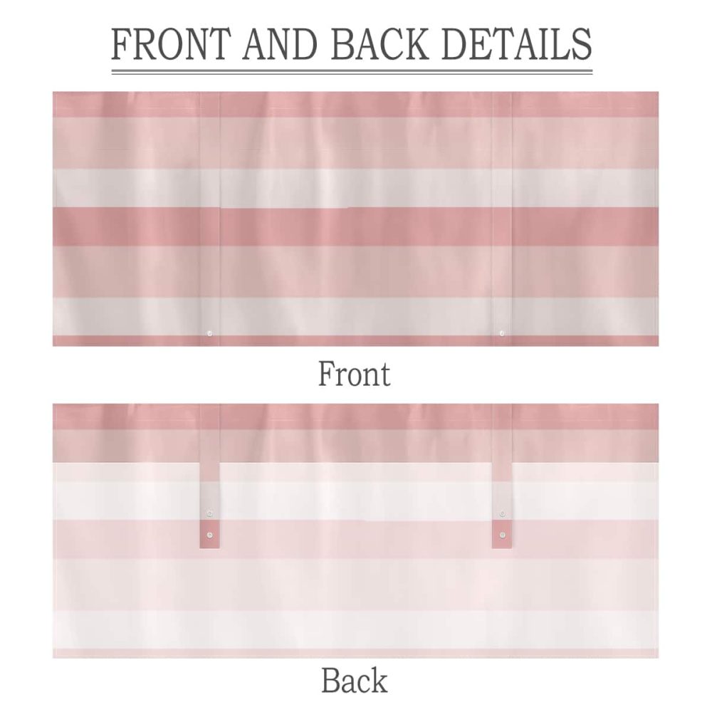 Pink Ombre Striped Window Valance - Image 2