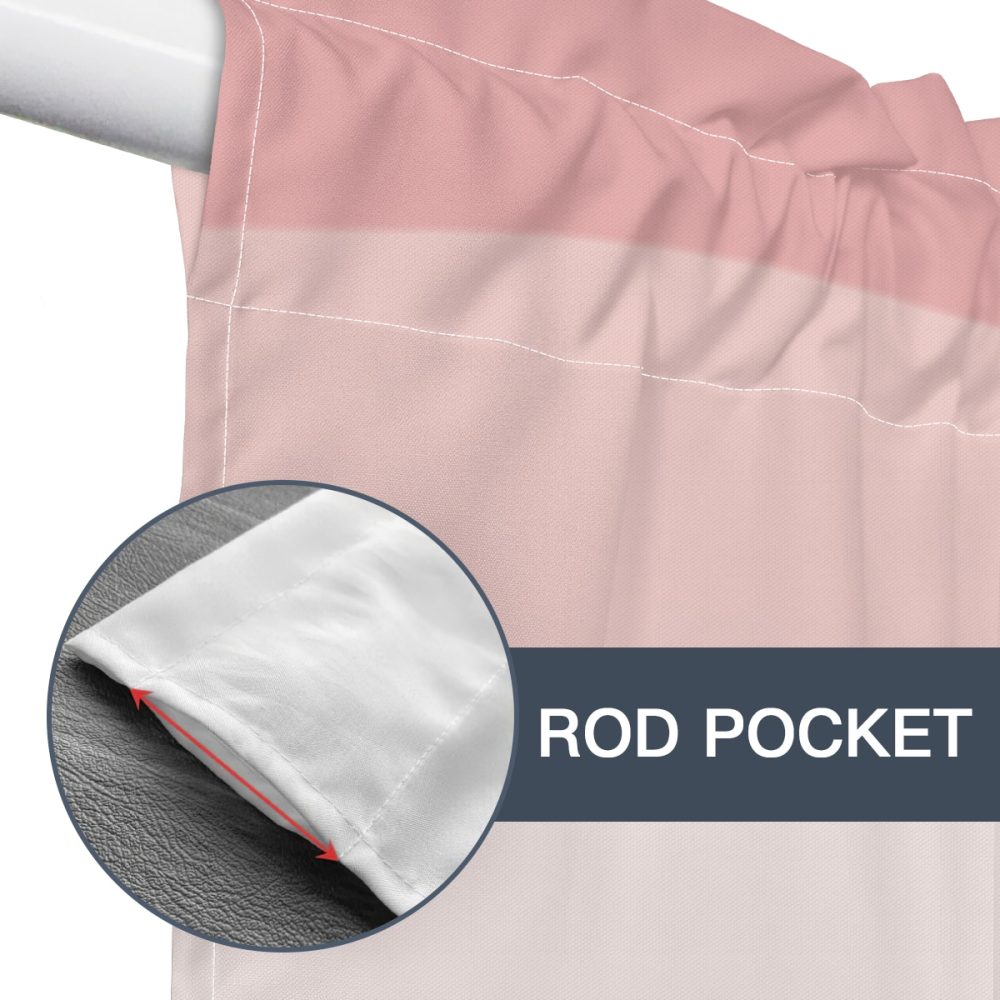 Pink Ombre Striped Window Valance - Image 4