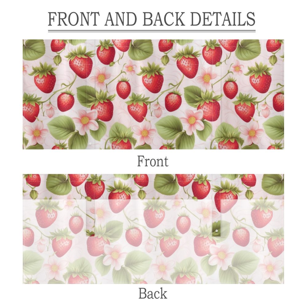 Pink Strawberry Tie Up Valance - Image 4