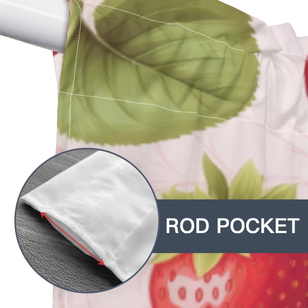 Pink Strawberry Tie Up Valance - Image 3