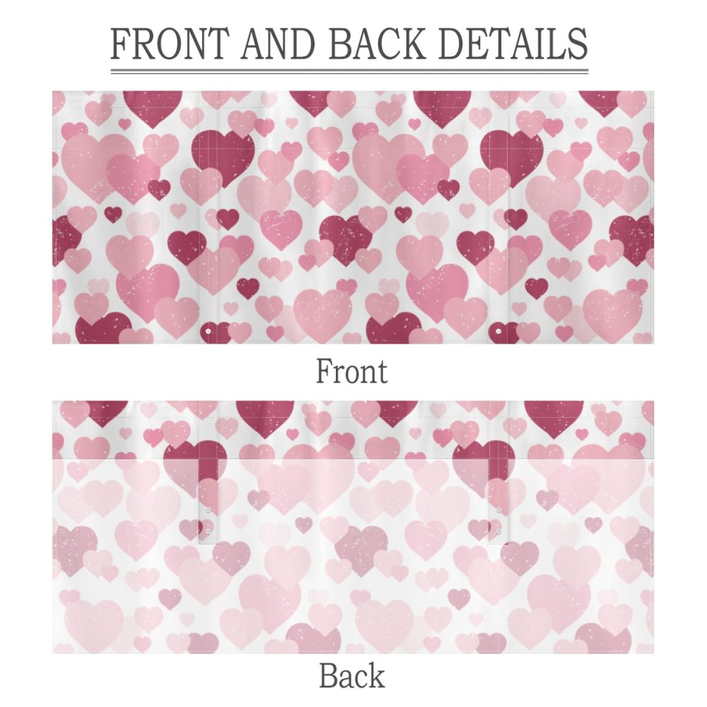 Valentine's Day Hearts Tie Up Window Valance - Image 2