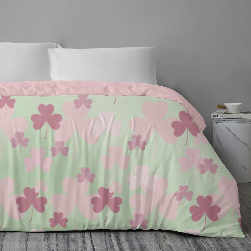 Pink and Green Shamrock St Patrick's Day Bedding - Image 2