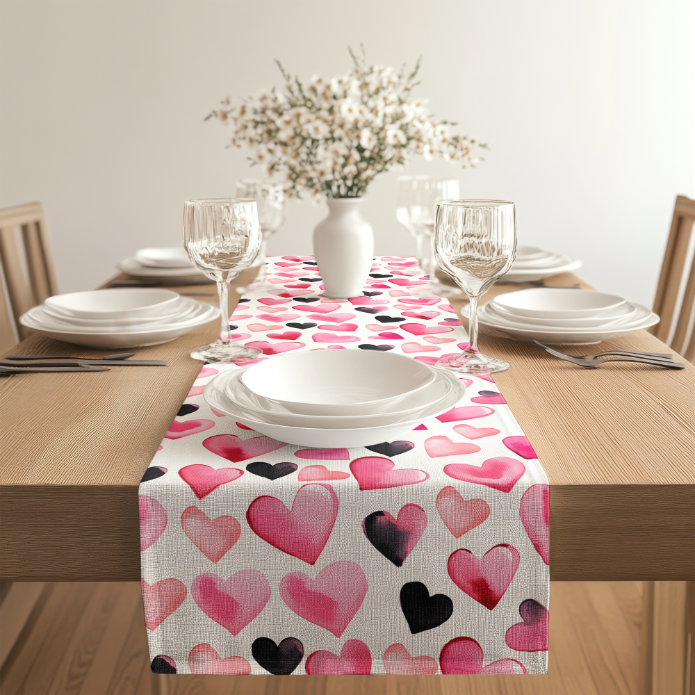 Pink and Black Heart Valentine's Day Runner - Image 2