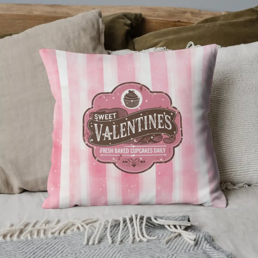 Pink Striped Valentine's Day Bakery Pillow - Image 2