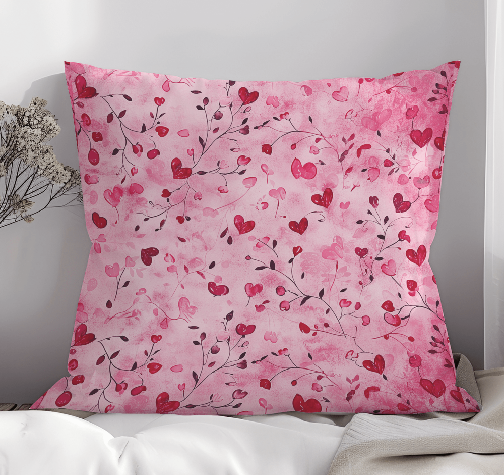 Vintage Look Pink Valentines Pillow