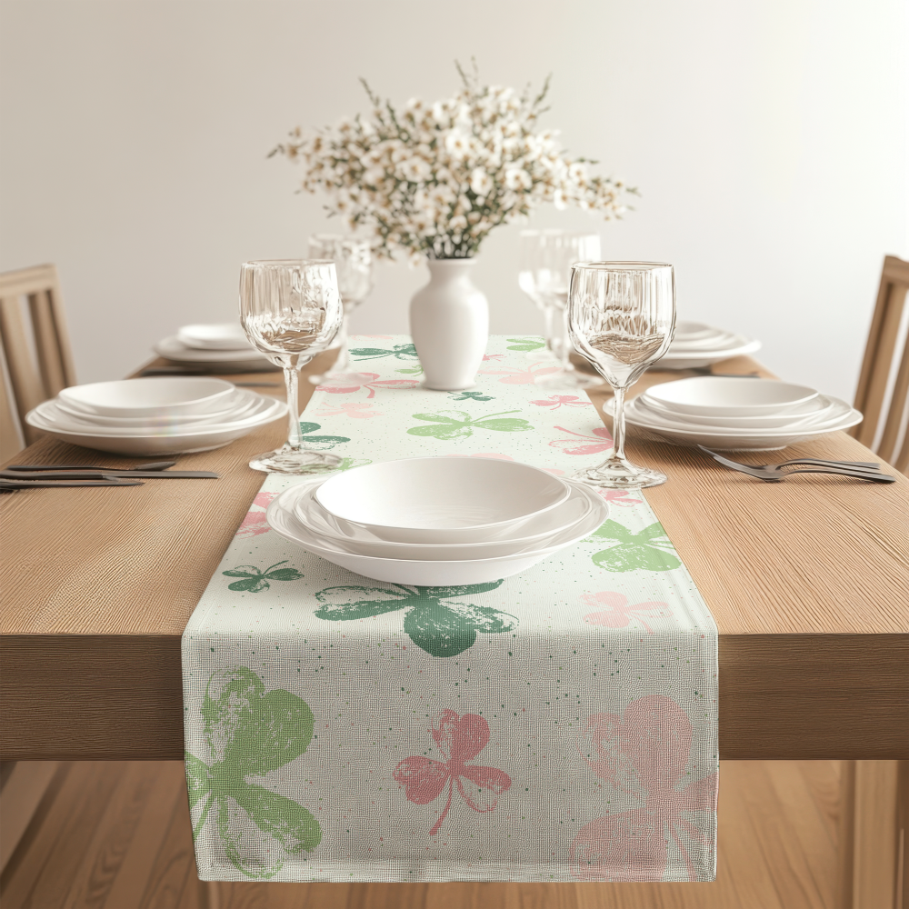 Pink and Green St Patrick's Day Decor Runner - Image 3
