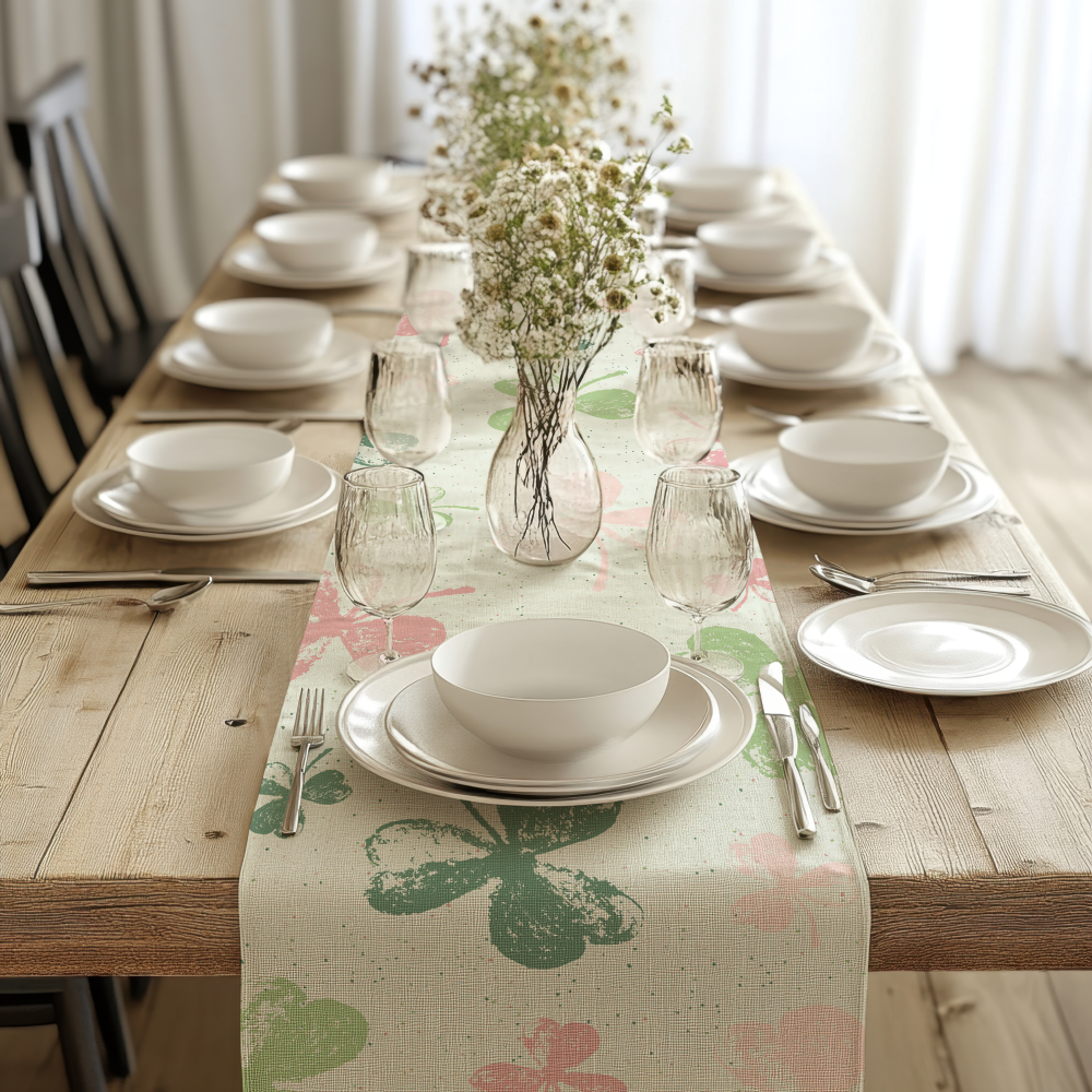 Pink and Green St Patrick's Day Decor Runner