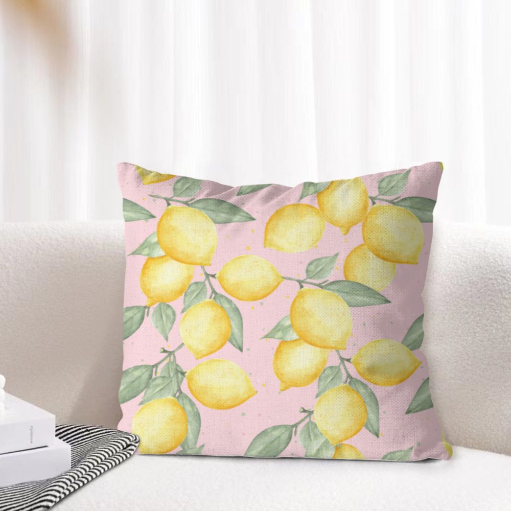 Pink Lemons Pillow Cover