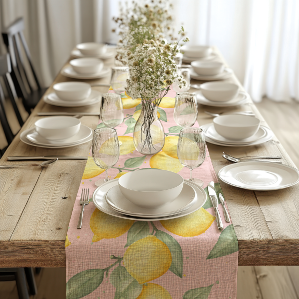 Pink Lemon Decorative Runner