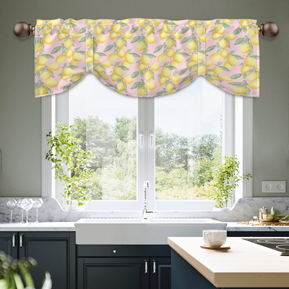 Pink Lemon Window Valance